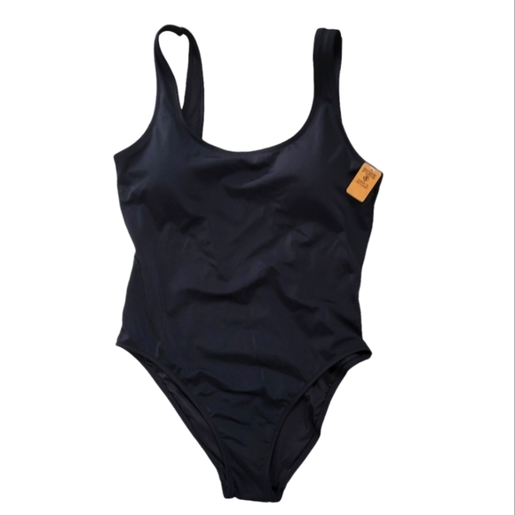 NWT Victoria's secret PINK one piece swimsuit black L - Picture 2 of 6